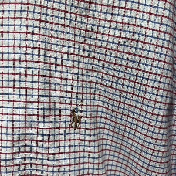 Ralph Lauren‎ Mens XL Long Sleeve Button Up White Plaid Classic Fit - Picture 4 of 4